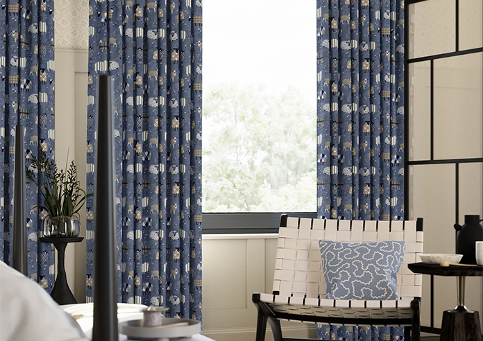 Baa Baa, Denim - Made to Measure Curtains - Image 5